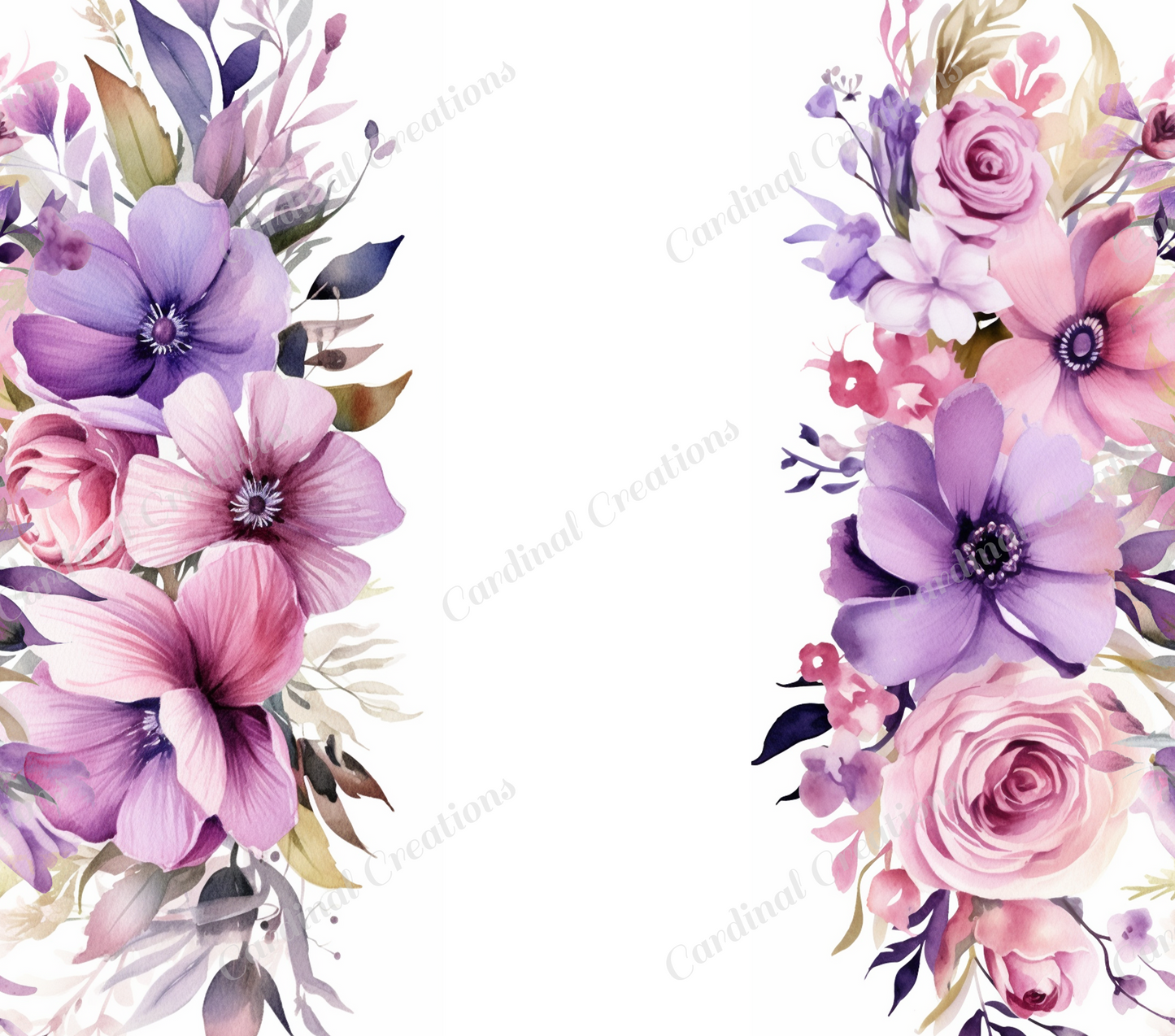 Pink & Purple Floral with Personalization