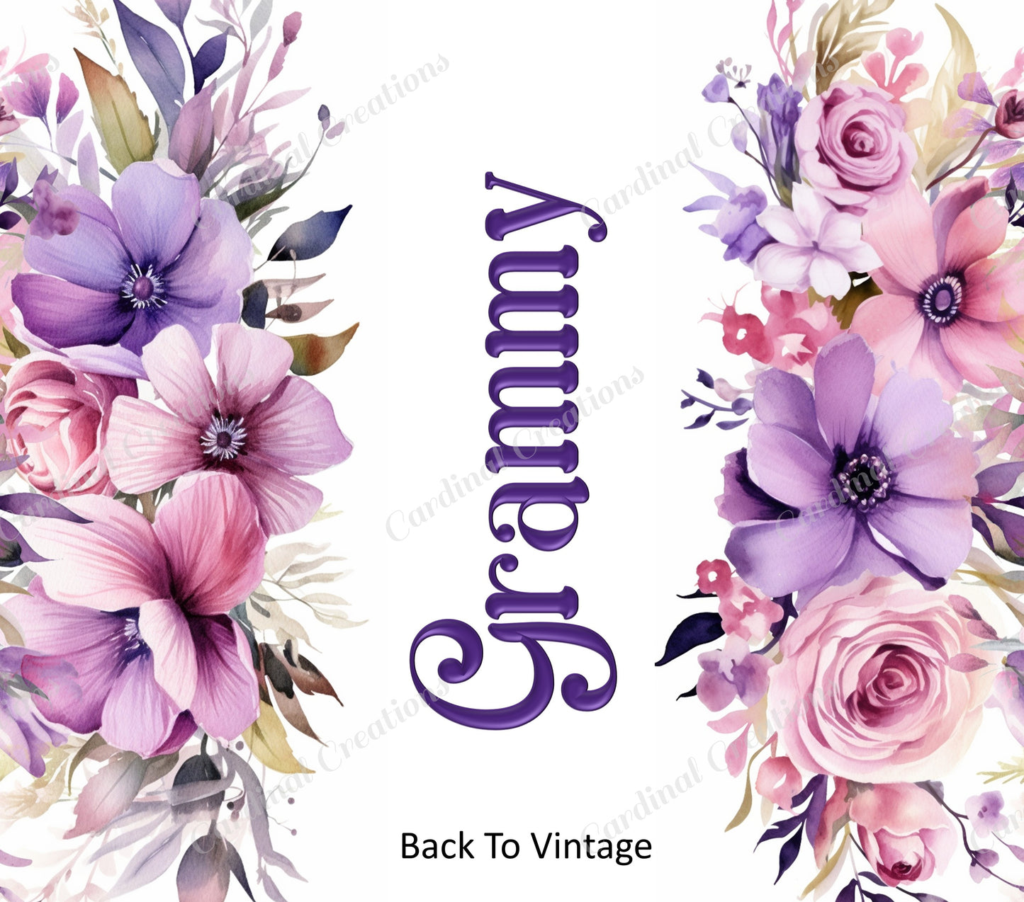 Pink & Purple Floral with Personalization