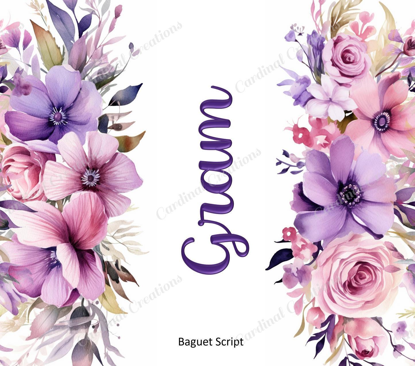 Pink & Purple Floral with Personalization