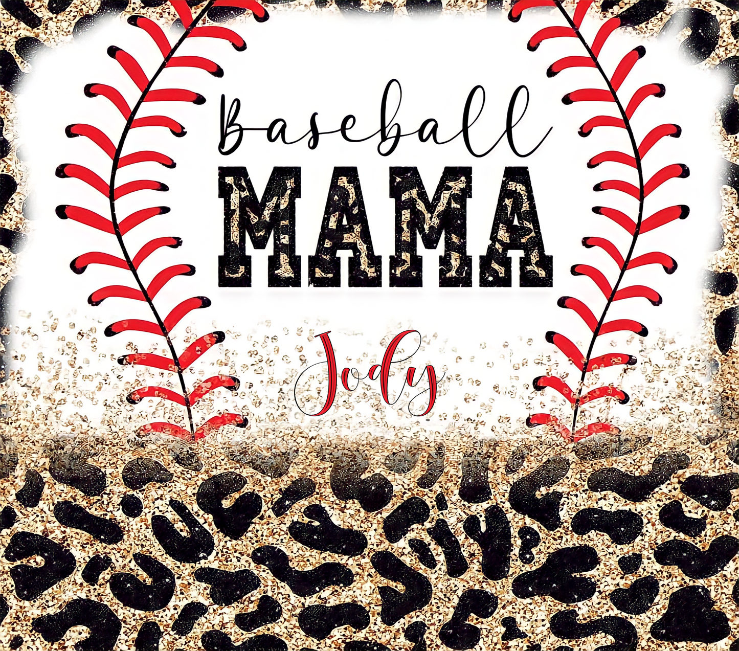 Baseball Mama Leopard