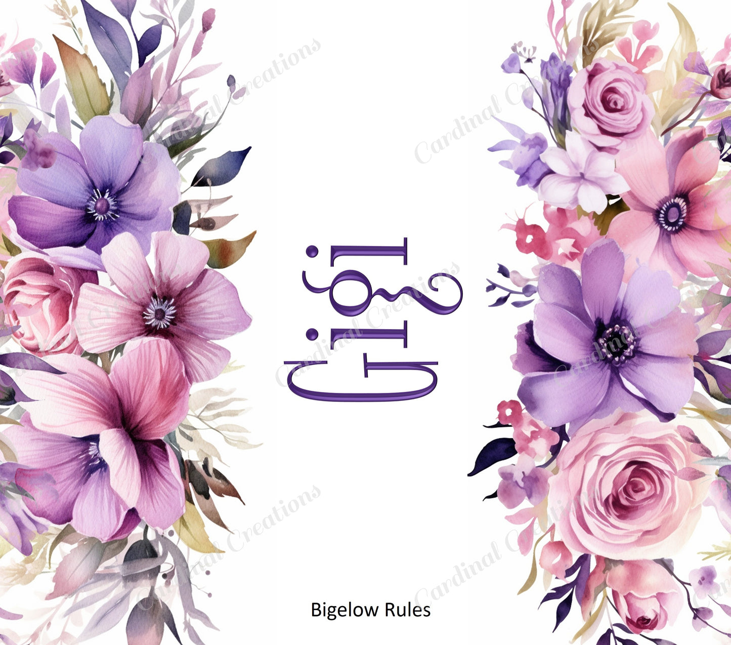 Pink & Purple Floral with Personalization