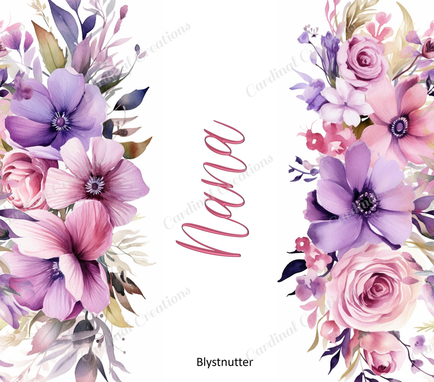 Pink & Purple Floral with Personalization