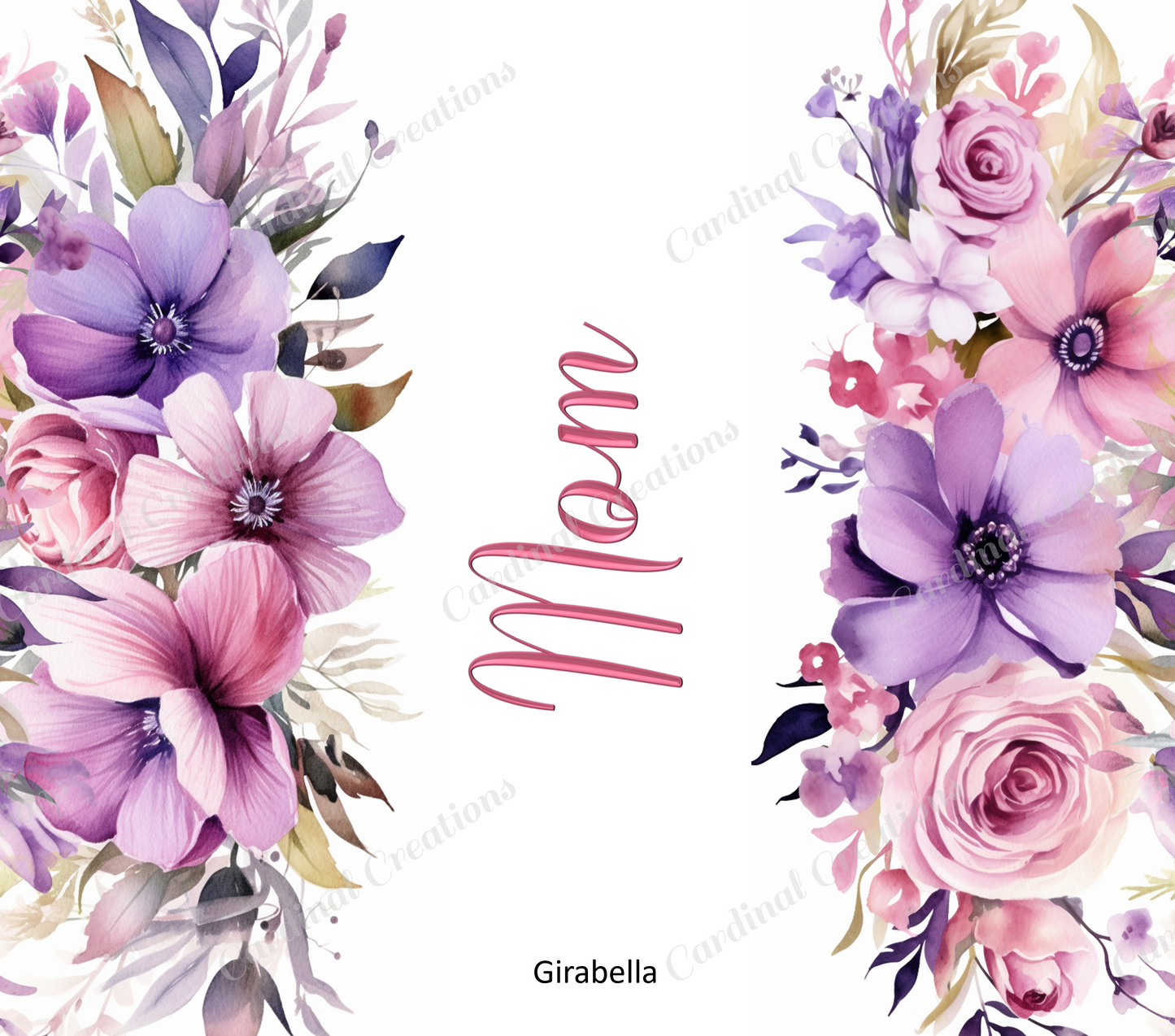 Pink & Purple Floral with Personalization