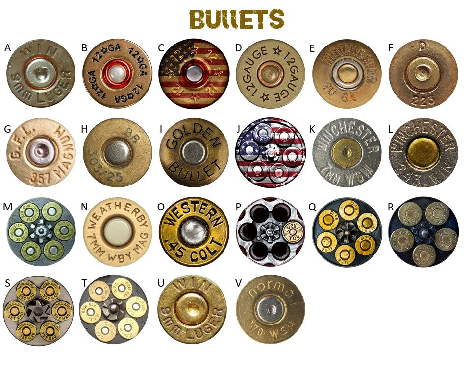 Ceramic Car Coasters - Bullets MULTIPLE DESIGNS