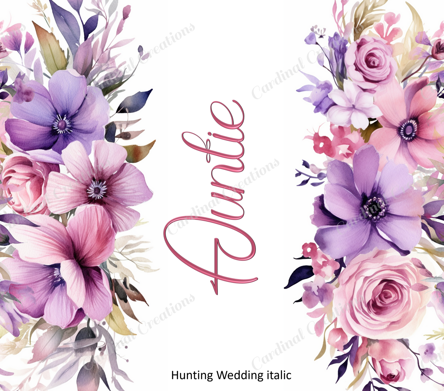 Pink & Purple Floral with Personalization