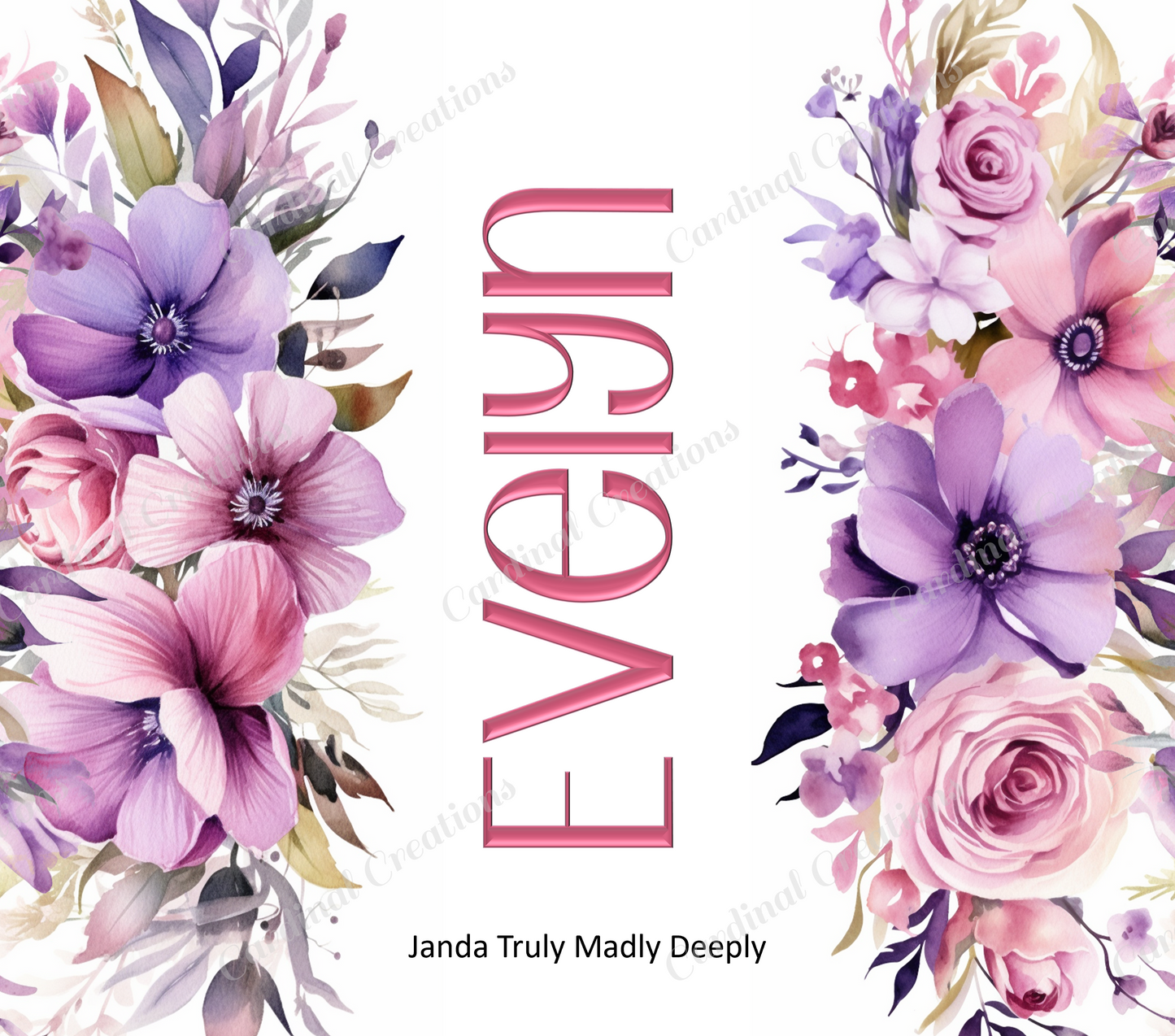 Pink & Purple Floral with Personalization