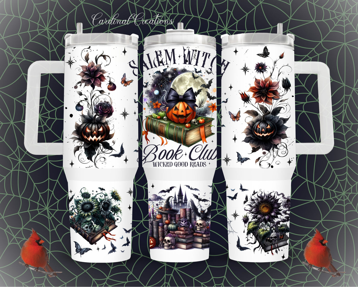 40oz Salem Witch Book Club - 10 design Options