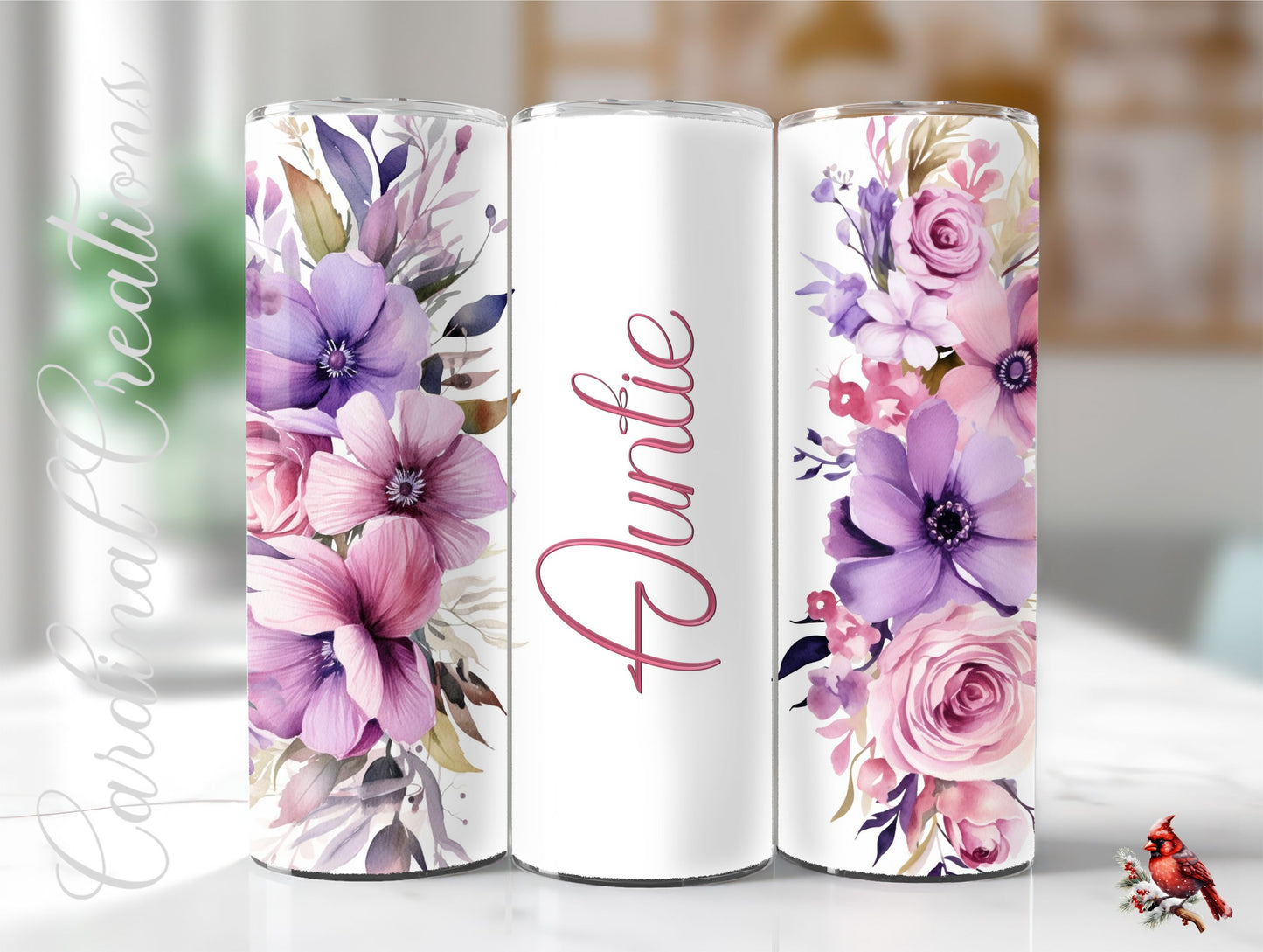 Pink & Purple Floral with Personalization