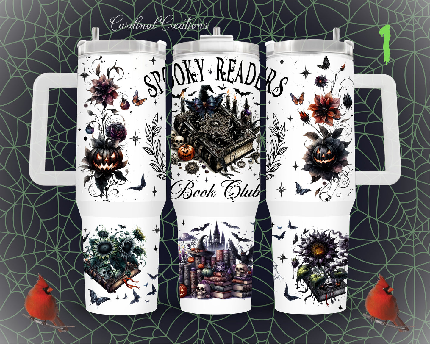 40oz Spooky Readers Book Club - 10 design Options