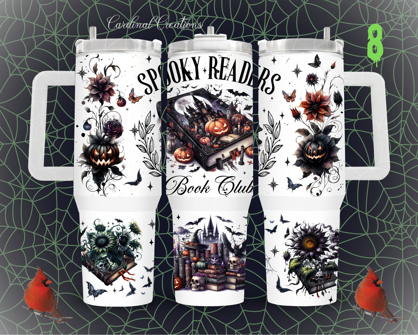 40oz Spooky Readers Book Club - 10 design Options