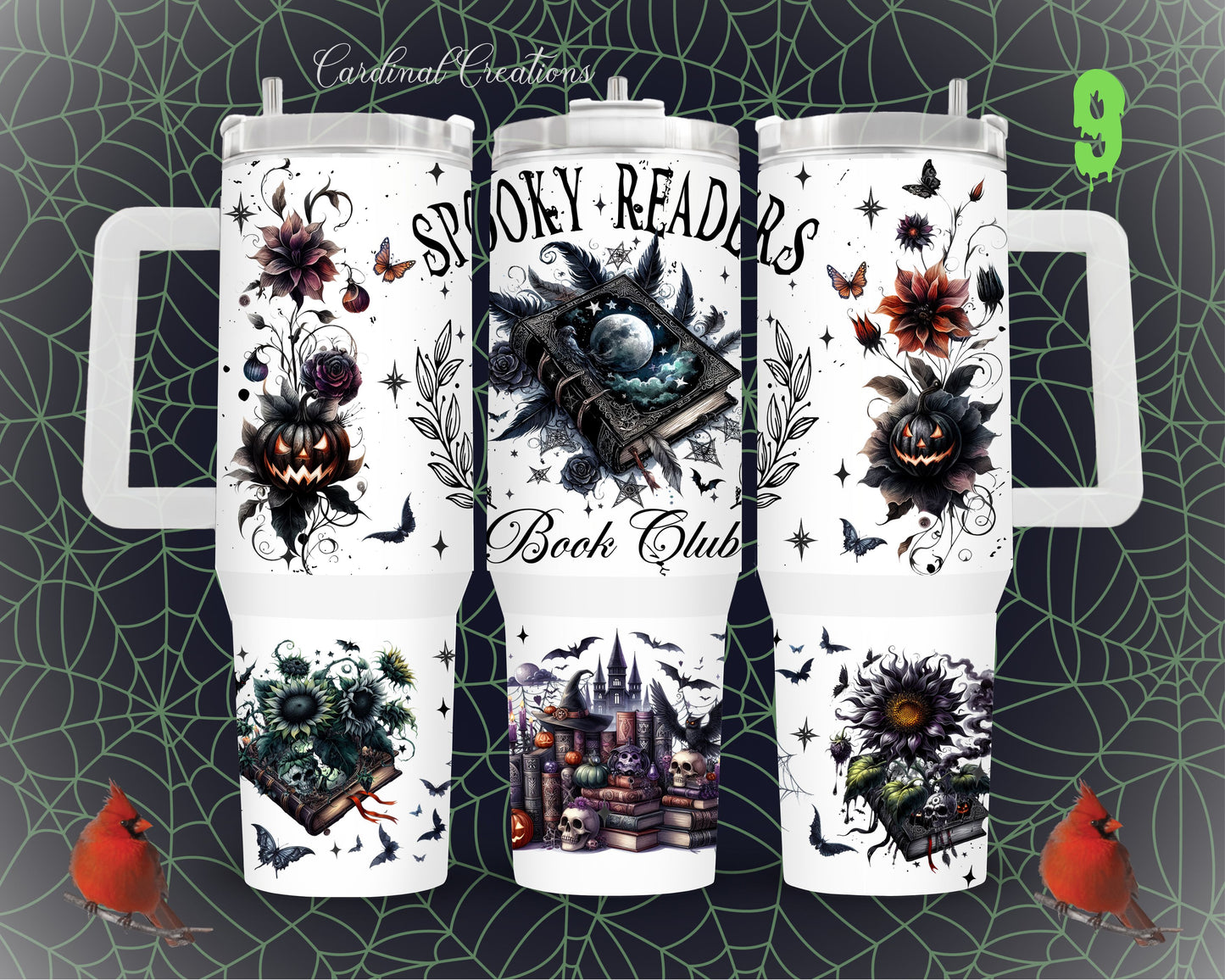 40oz Spooky Readers Book Club - 10 design Options