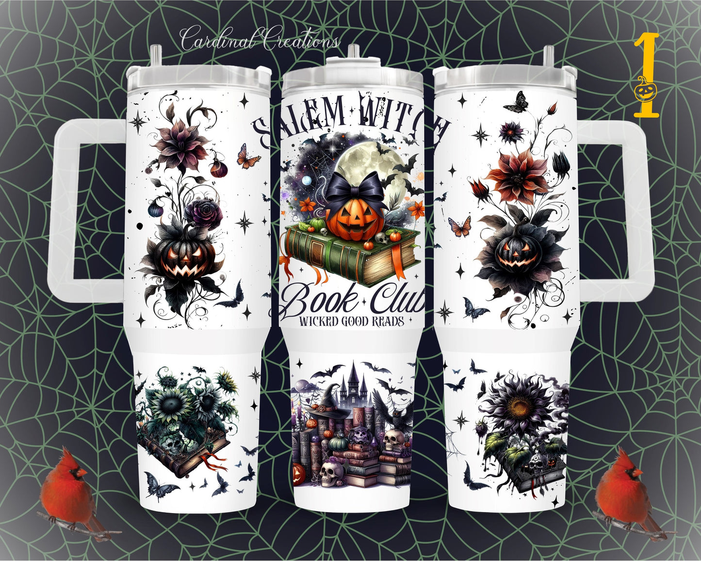 40oz Salem Witch Book Club - 10 design Options