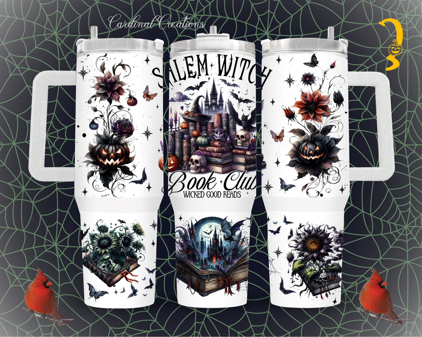 40oz Salem Witch Book Club - 10 design Options