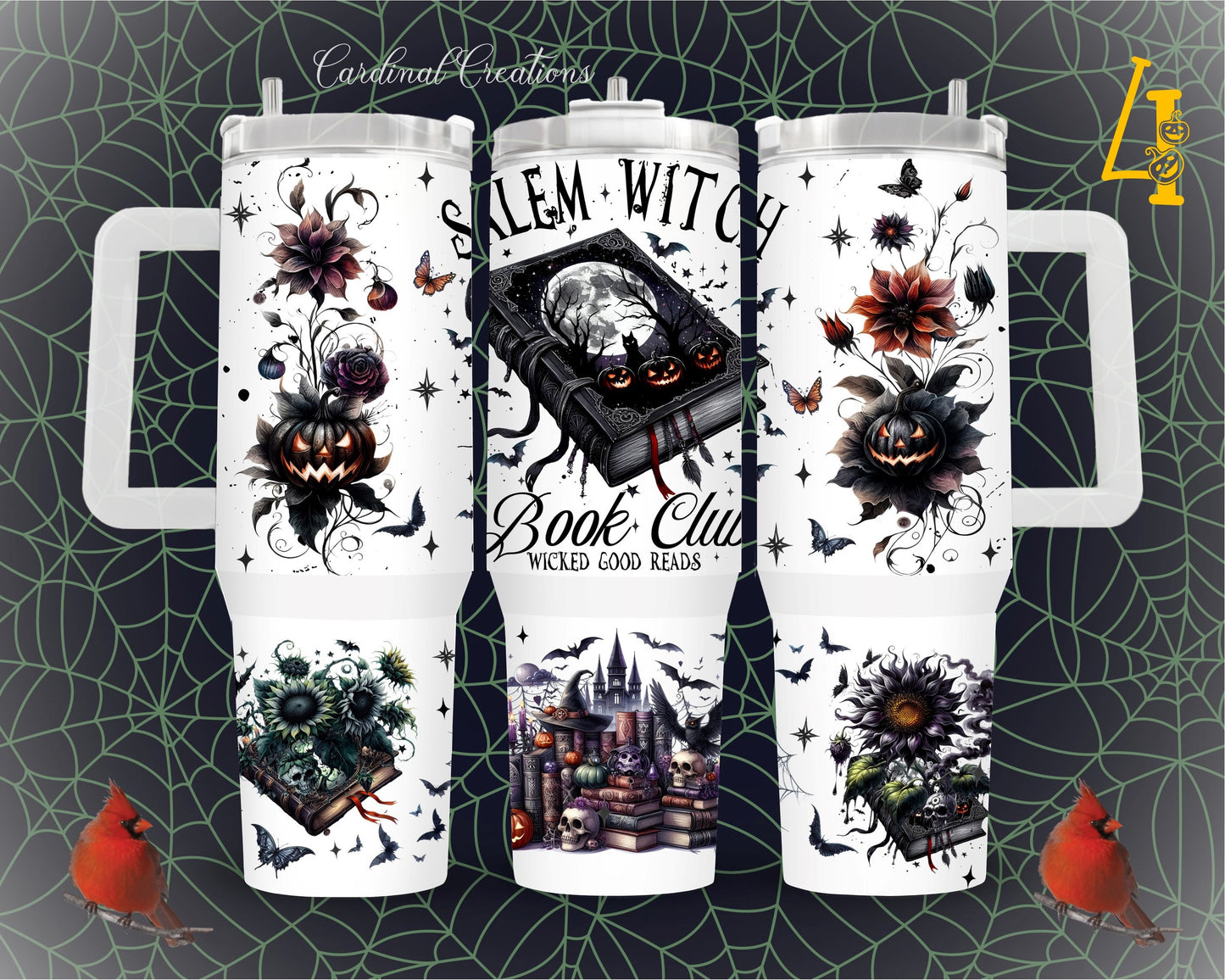 40oz Salem Witch Book Club - 10 design Options