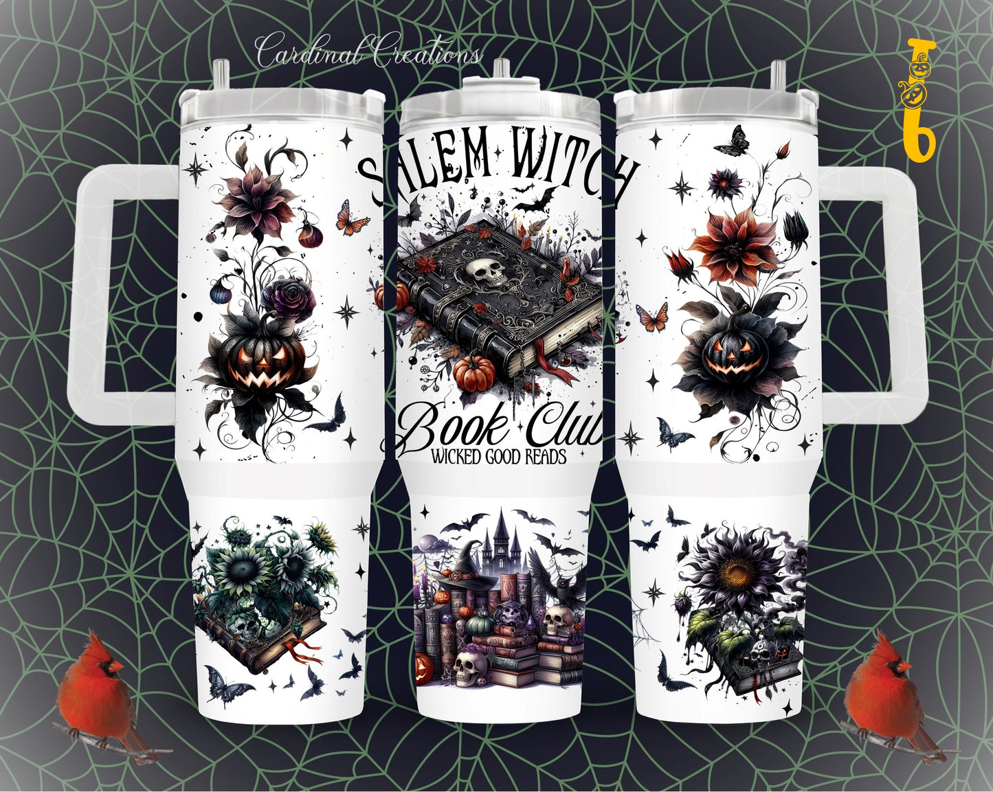 40oz Salem Witch Book Club - 10 design Options