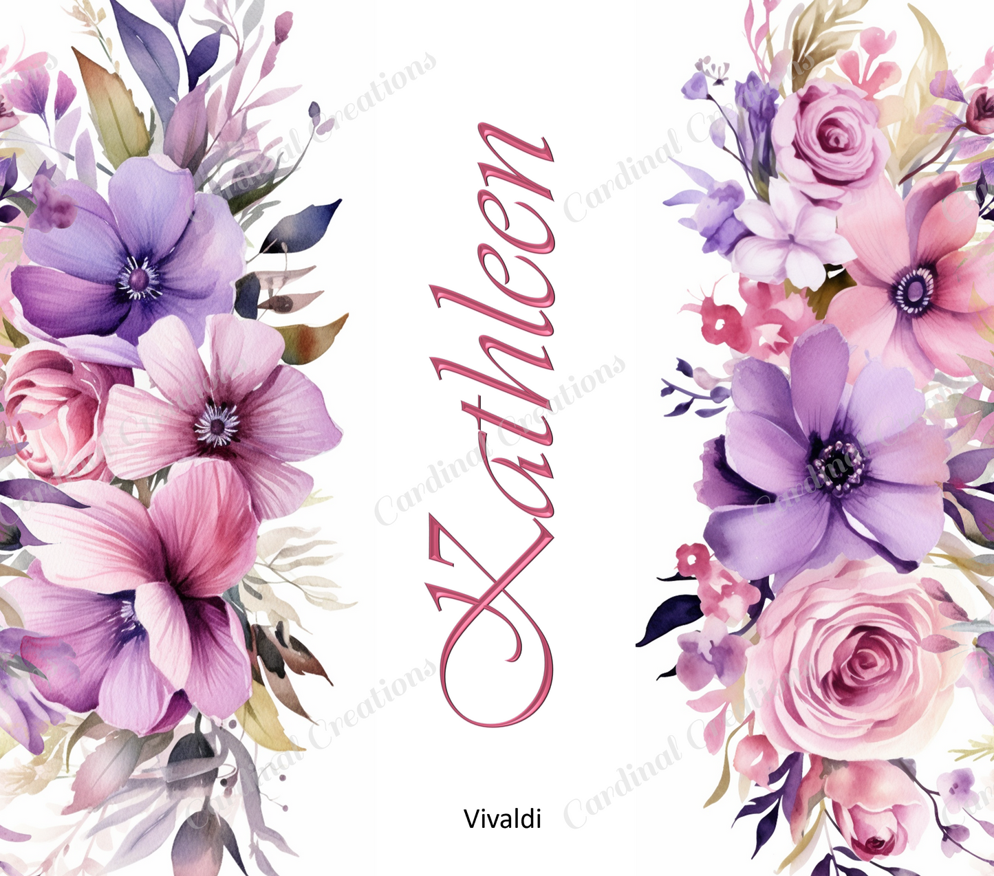 Pink & Purple Floral with Personalization