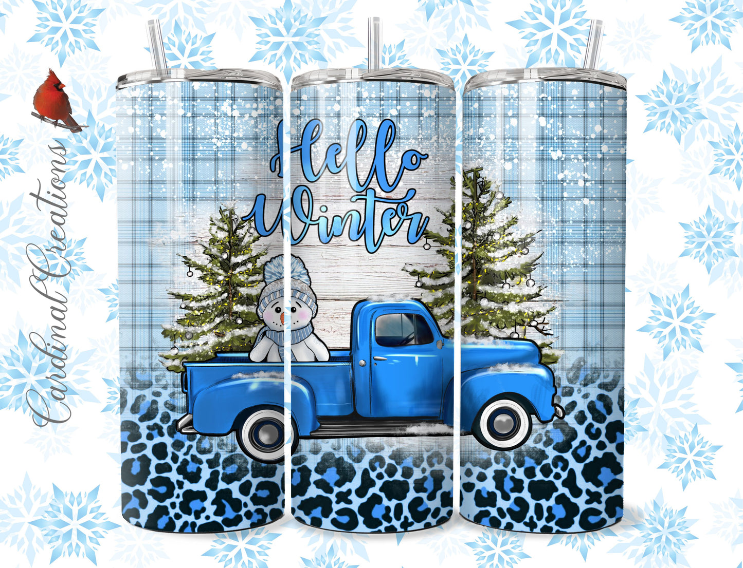 Hello Winter - Blue Truck