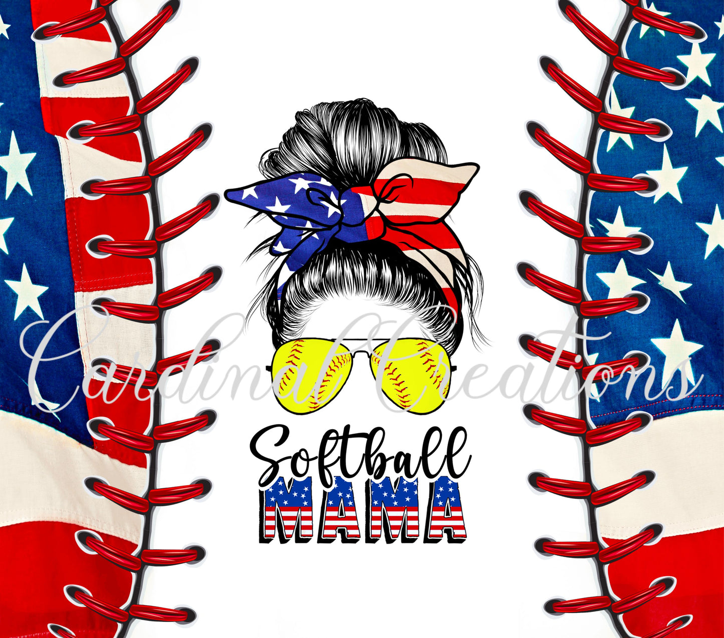 Softball Mom Patriotic