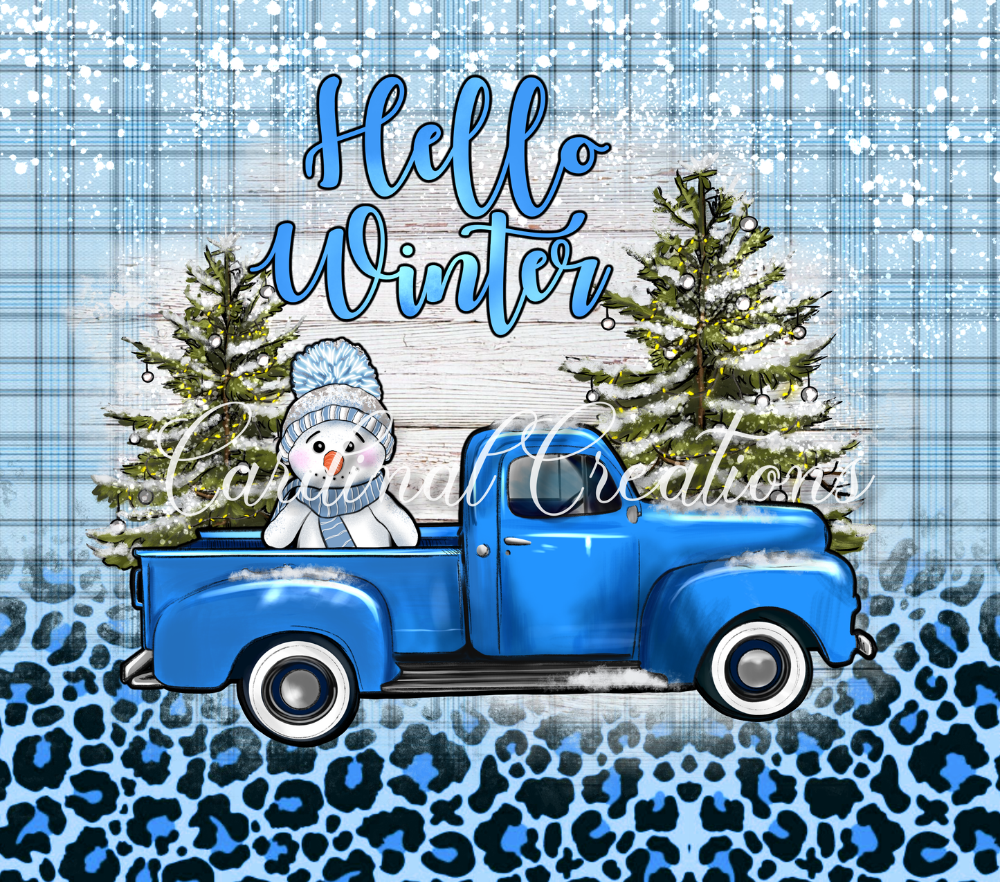 Hello Winter - Blue Truck